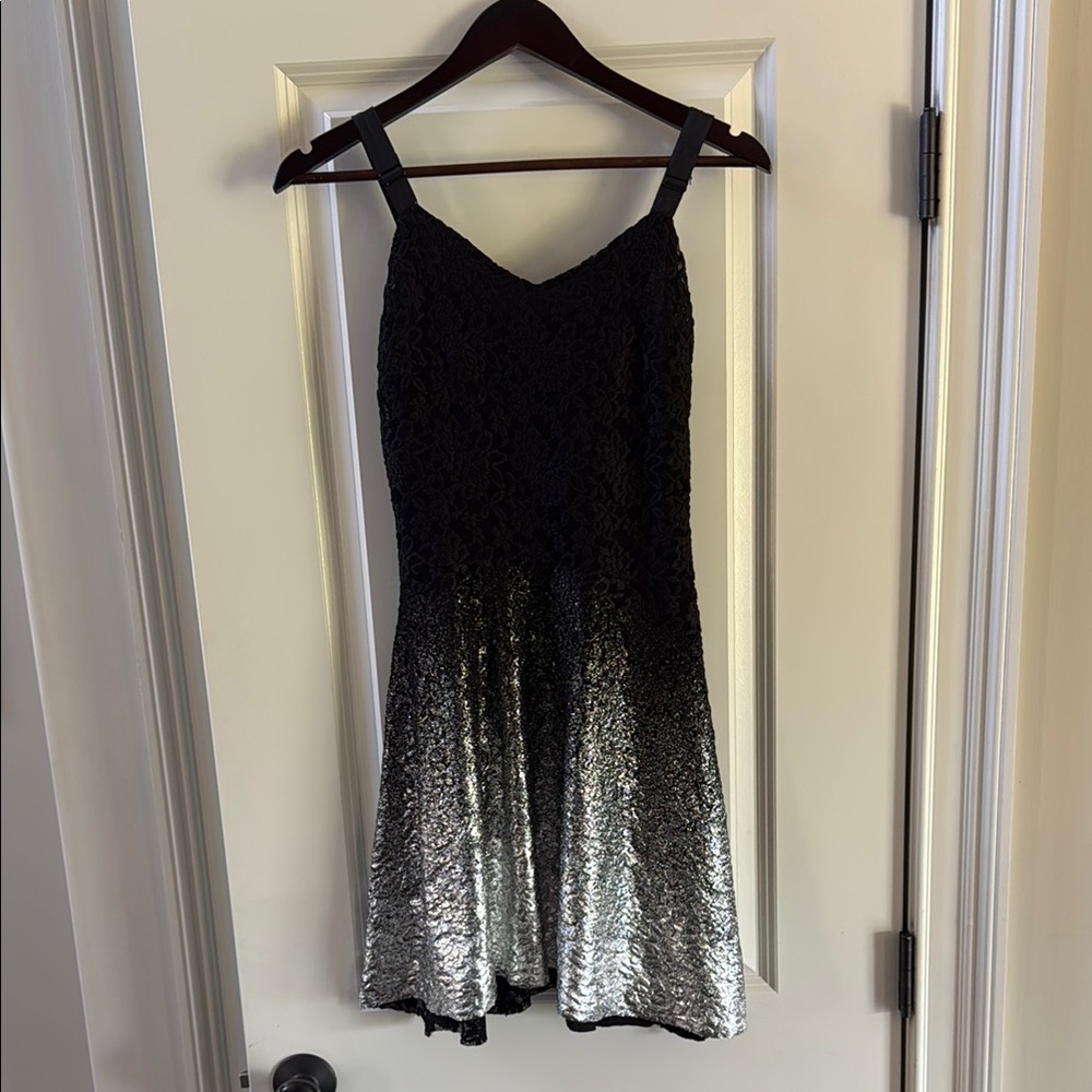 Free People Black Silver Ombré Lace Dress ASO Taylor Swift/Elena Gilbert Vampire